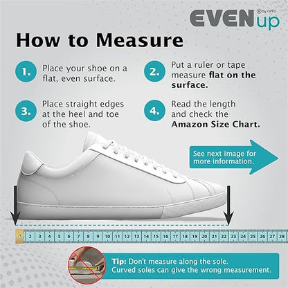 EVENup - Shoe Lift for Walking Boot I Adult Size Medium I Shoe Balancer for Use with Fracture Boots or Leg Length Discrepancy I 3 Adjustable Heights for Gait Improvement I Shoe Leveler, Shoe Riser