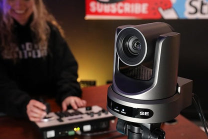 PTZOptics Move SE 30x 1080p Full HD Advanced PTZ Auto-Tracking Pan Tilt Zoom Camera for Live Streaming and Video Production (Gray)