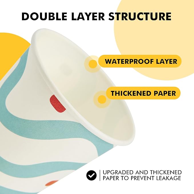 RACETOP [300 Pack] Paper Cups 3 oz, Bathroom Cups 3 oz, Disposable Bathroom Paper Cups, Small Mouthwash Cups, Ideal for Party, Travel