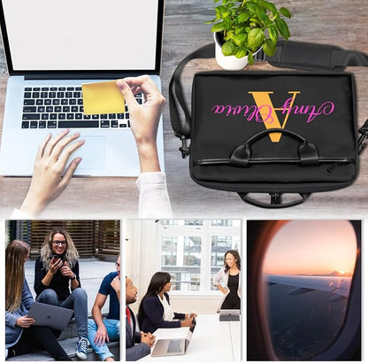Custom-Laptop-Bag 15 Inch with Name Photo Personalized-Computer-Shoulder-Case Briefcases for Women Men Business