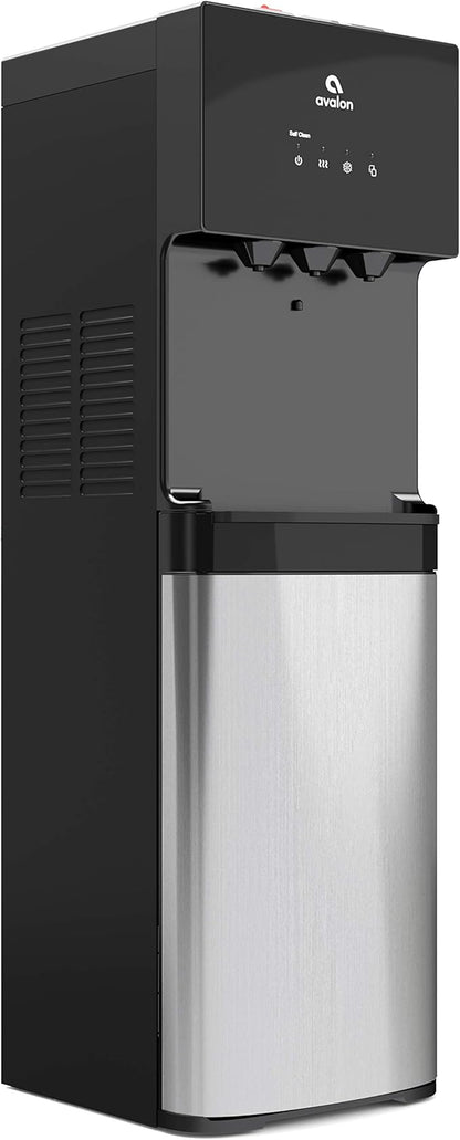 Avalon Bottom Loading Water Cooler Water Dispenser with BioGuard- 3 Temperature Settings - Hot, Cold & Room Water, Durable Stainless Steel Construction, Anti-Microbial Coating- UL Listed