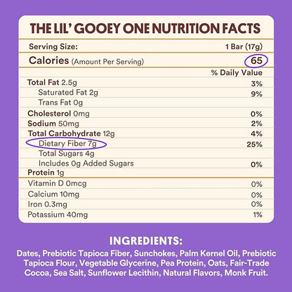 Harken Sweets The Lil’ Gooey Ones, Mini Oat Milk Chocolate Candy Bars with Date Caramel, Sweetened with Dates, No Sugar Added, High Fiber, Nut-Free, Gluten-Free, Plant-Based, 6 Pouches (30 Bars)
