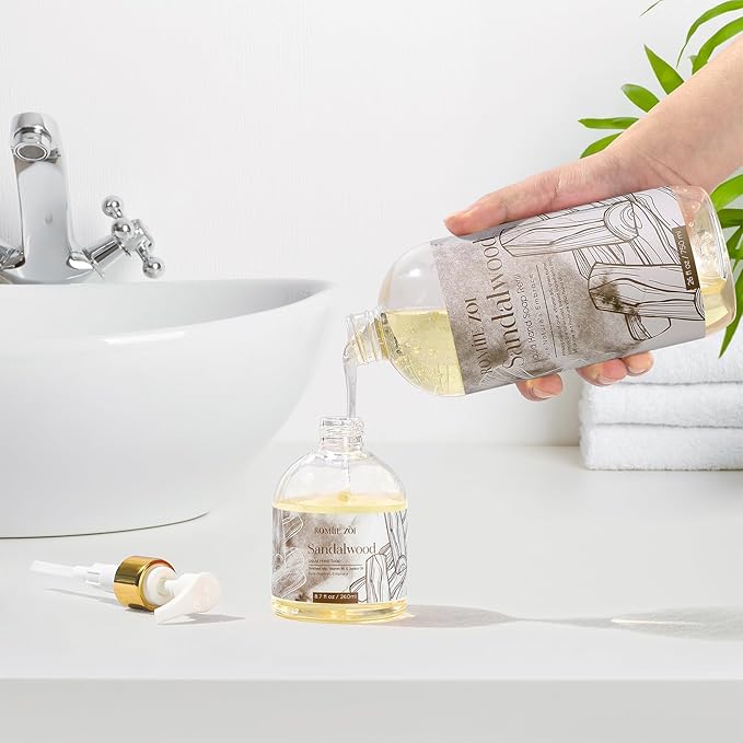ROMIIE ZOI Liquid Hand Soap Refill, Sandalwood, Gentle & Moisturizing Formula, 750 ML/ 26 FL OZ