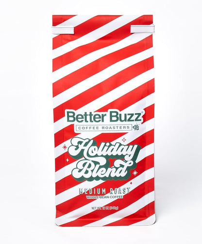 Better Buzz Coffee Roasters Holiday Blend Whole Bean Coffee Medium Roast,12 Ounce (Pack of 1), Small Batch Roasted Arabica Beans, Winter Spices and Brown Sugar Notes