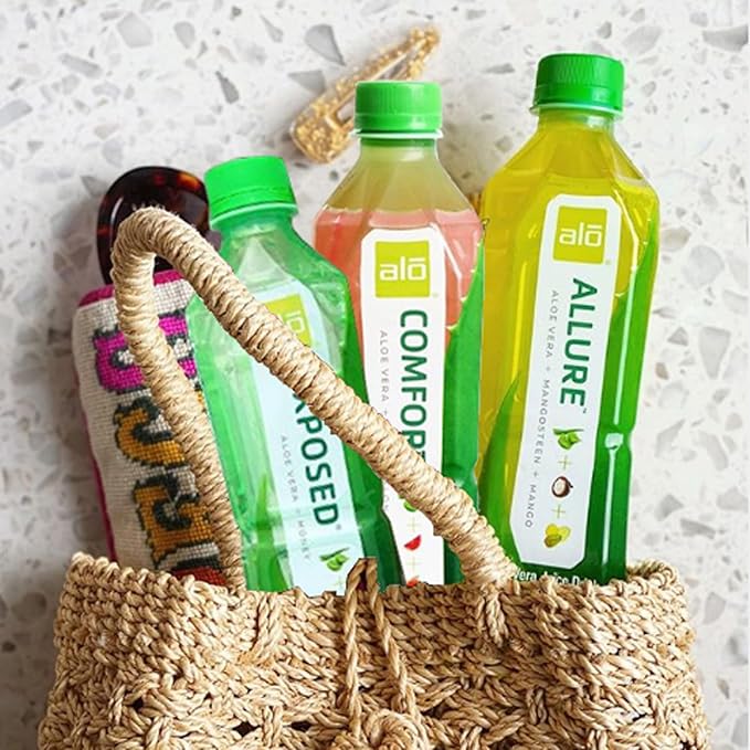 ALO Aloe Vera Juice | 16.9 fl oz, Pack of 12 | 3-Flavor Variety Pack | ALLURE, COMFORT, EXPOSED Plant-Based Drink