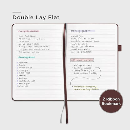 &And Per Se Lined Journal Notebook, 160 Pages, A5 5.7 x 8 inches College Ruled Thick Paper Notebook Journals (1 Pack, Dark Red)