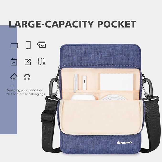 NIDOO 13 inch Laptop Sleeve Case Protective for 12.9" 13" iPad Pro Air /13" MacBook Pro Air M3 M2 / Microsoft Surface Pro 10 9 8/13.3" Galaxy Pro 360/13.4" Dell XPS 13/ HP EliteBook Computer