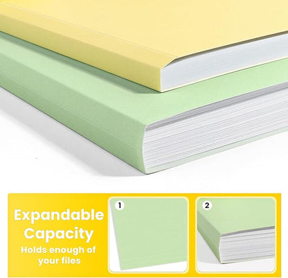 SUNEE File Folders, 36 Pack Manilla Folders 8.5 x 11, 12 Colors Folder Office Organization Home School Folders for Documents Files Paper