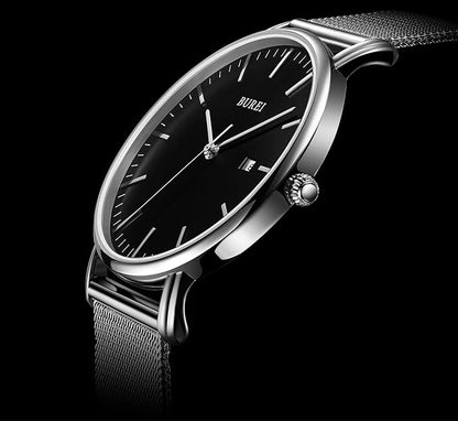 BUREI Men Wrist Watches Fashion Minimalist Analog Quartz Waterproof Watches for Men