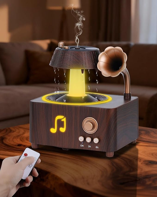 Essential Oil Diffuser, Humidifiers For Bedroom, 250ml Cool Mist Rain Diffuser, 7 Colors LED Ambient Light & Auto Shut-Off When Water Runs Out, for Office, Study Room, Yoga, Relaxation & Home