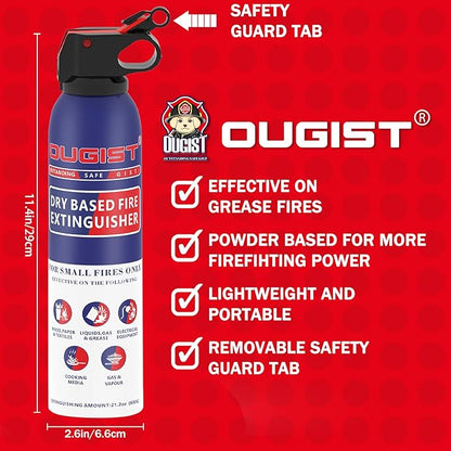 Fire Extinguisher for Home & Vehicle - 600g Fire Extinguisher | Grease & Electrical Fire Extinguisher for Kitchen, Car, Portable (4-Pack)