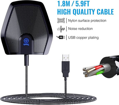 TONOR Conference USB Microphone, Omnidirectional Condenser PC Mic for Video Conference, Recording, Skype, Online Class, Court Reporter, Plug & Play Compatible with Mac OS X Windows PC Compute, G11
