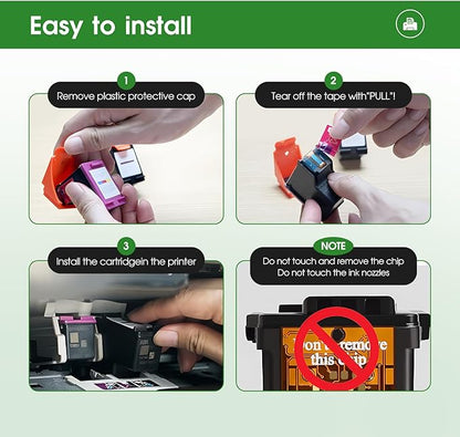LLAOLLAO 64XL Black Ink Cartridge Replacement for HP Ink 64 High Yield Printer Ink 64 XL Works with HP Envy Photo 7855 7858 7155 7800 6255 6252 7158 Tango Printer (2 Black)