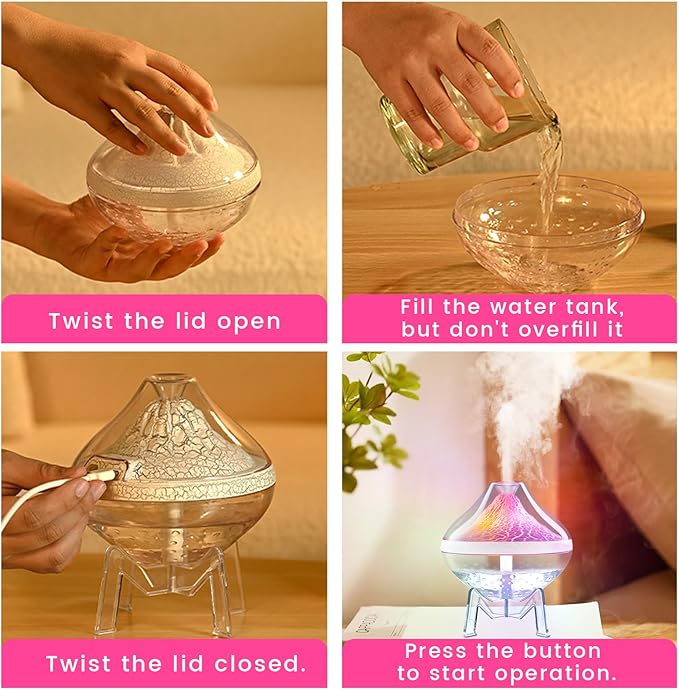 Humidifiers for Bedroom Cool Mist Ultrasonic Small Humidifier with Humidity Sensor Auto Shut Off LED Colorful Gradient Light Mini Humidifier For Plants,Bedroom,Baby Room,Office, Home（White)