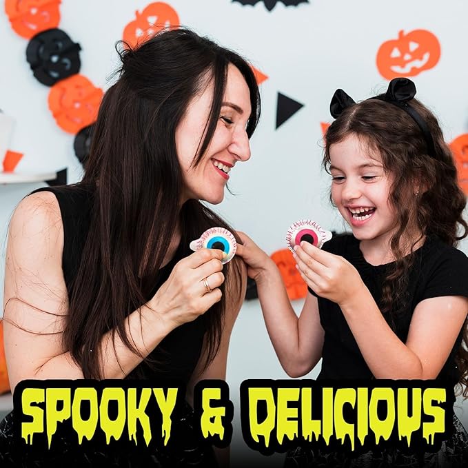 Halloween Gummy Eyeballs Candy, 20 Pieces of Perfect Gummy Halloween Candy Selection that Works as Game Prizes and Haunted House Giveaways, Ideal for Parties and Scary Dessert Tables