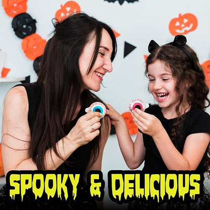 Halloween Gummy Eyeballs Candy, 20 Pieces of Perfect Gummy Halloween Candy Selection that Works as Game Prizes and Haunted House Giveaways, Ideal for Parties and Scary Dessert Tables