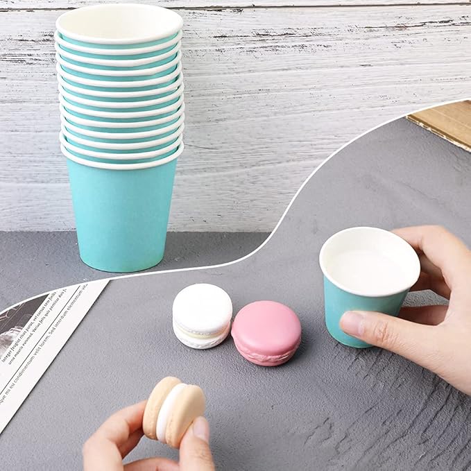 150 Pack 3oz Paper Cups, Bathroom Cups Disposable,Moushwash Cup Small Snack Cup for Water, Juice,Candy Ideal for Party Bathroom and Office