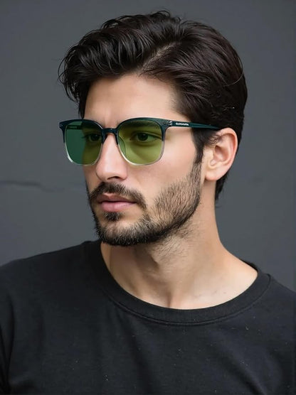 Sleep Glasses for 99.9% Blue Light Glasses Dual AR Coatings Green Lens for Computer Gaming Reduce Eyestrain