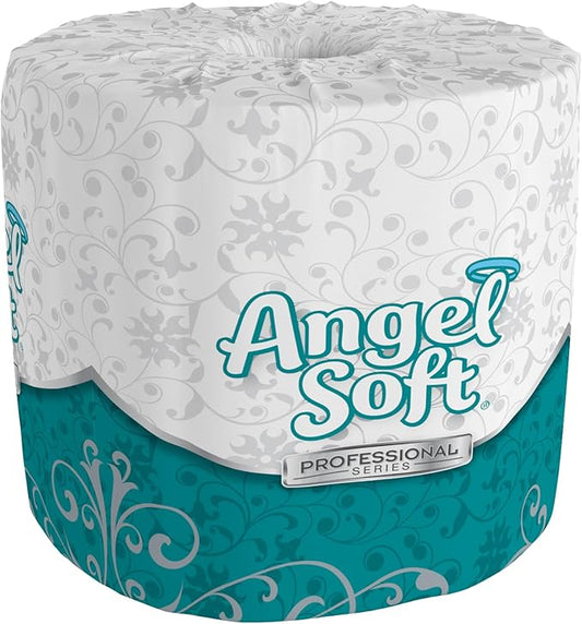 Georgia-Pacific Angel Soft Professional Series Premium 2-Ply Embossed Toilet Paper, 16840, 450 Sheets Per Roll, 40 Rolls Per Case, White