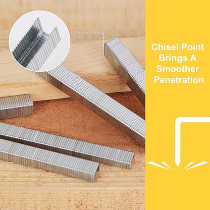 YEAHOME Heavy Duty Staples, 2000 Counts 5/16 inch T50 Staples, 20 Gauge Galvanized 3/8 Inch Crown Upholstery Staple for Pneumatic, Electric T50 Staple Gun