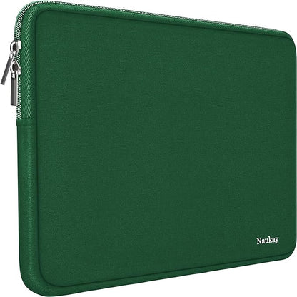 Laptop Sleeve Case, Resistant Neoprene Notebook Computer Pocket Case/Tablet Briefcase Carrying Bag Compatible for 15.6 Inch Asus Fujitsu HP Sony Toshiba Acer- (DarkGreen)