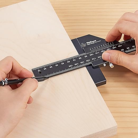 Scriber Gauge – Precision Marking Tool, Measuring Ruler, Layout Square, Thickness Gauge, CNC Aluminum Woodworking Tool for Joinery, Framing, Cabinet - Professional Classic Model (600mm)