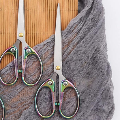 6.3" All Stainless Steel Office Scissors,Ultra Sharp Blade Shears,Sturdy Sharp Scissor for Office Home School Sewing Fabric Craft Supplies Multipurpose Scissors Colorful