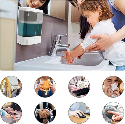 Manual Soap Dispenser 33oz Wall Mount Hand Soap Dispenser for Bathroom, Kitchen, Hotel & Restaurant Commercial Refillable Shampoo & Conditioner Dispenser for Liquid Gel