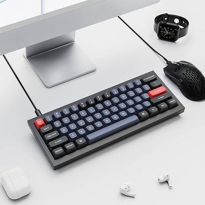 Keychron Q4 Wired Custom Mechanical Keyboard, 60% Layout QMK/VIA Programmable Macro with Hot-swappable Gateron G Pro Brown Switch Double Gasket Compatible with Mac Windows Linux (Black)