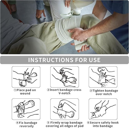 145 Pieces Emergency Survival First Aid Kit with Splint for Trauma Wound Care Blow Out for Camping Outdoor Earthquake and Adventures, Black