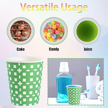 500 Pack 5oz Paper Cups, Multicolor Small Disposable Bathroom Mouthwash Cups for Christmas Party, Picnic, Travel and Event, BBQ, 5 Colors