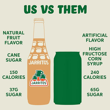 Jarritos - Mexican Soda Soft Drinks, Tamarind (17.7 oz, 524ml) 24 Bottles - Made with Real Cane Sugar - 0g Fat - Made in Mexico - Natural Flavor Soda Pop - Party & BBQ Beverages