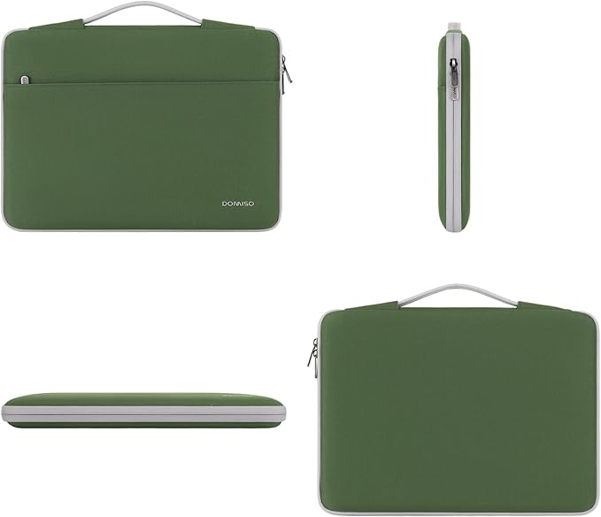 DOMISO 14 inch Laptop Case Sleeve Protective Cover Compatible with 15 inch MacBook Air M4 M3 M2,MacBook Pro,14-15 inch HP Dell ASUS Lenovo Chromebook,Waterproof Computer Cases Bag,Avocado Green
