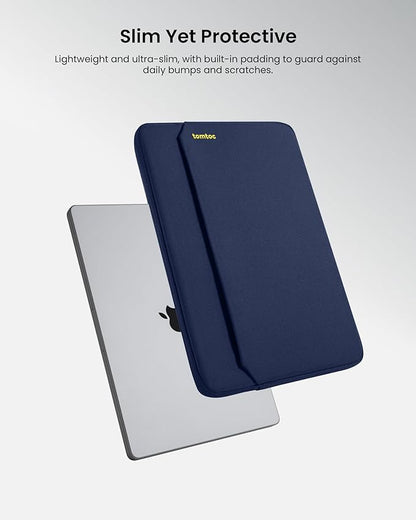 tomtoc Slim Laptop Sleeve for 15-inch 2025 New MacBook Air M4/A3241, M3/A3114, M2/A2941, 15 Inch Microsoft Surface Laptop AI PC/6/5, Dell XPS 15 Plus, Recycled Water-Resistant Protective Case Bag