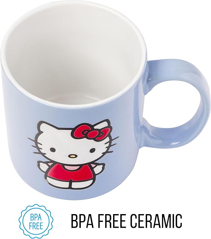 Silver Buffalo Sanrio Hello Kitty Wax Resist Ceramic Mug, 20 Ounces