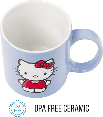 Silver Buffalo Sanrio Hello Kitty Wax Resist Ceramic Mug, 20 Ounces
