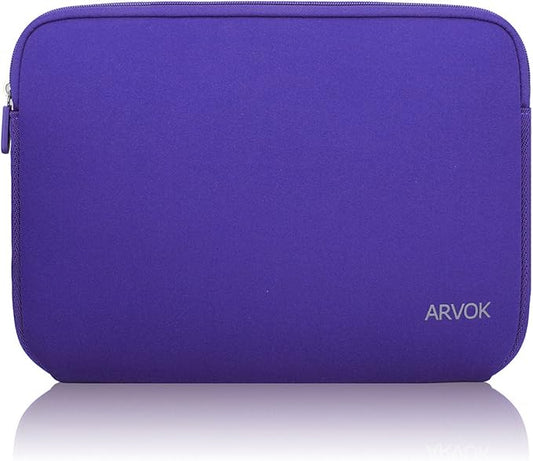 Arvok 11 11.6 12 Inch Laptop Sleeve Case for MacBook Air 12, Water-Resistant Neoprene Notebook Computer Tablet Sleeve, Carrying Bag Cover for Chromebook/HP/Dell/Lenovo/Asus/Acer, Purple