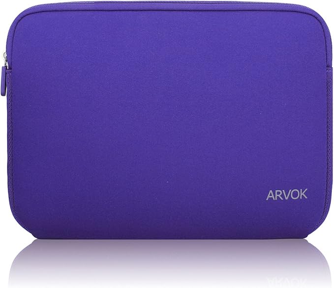 Arvok 13 13.3 14 Inch Laptop Sleeve Case for MacBook Pro/MacBook Air 13-14 inch, Water-Resistant Notebook Chromebook Computer Pouch, Carrying Bag Cover for HP/Dell/Lenovo/Asus/Acer, Purple