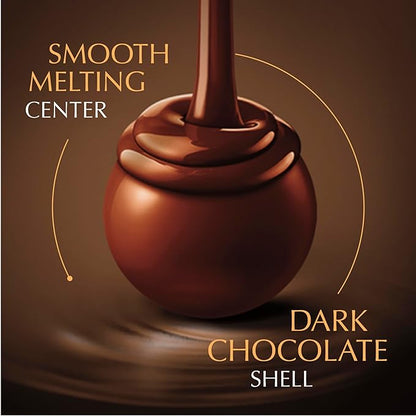 Lindt LINDOR 60% Dark Chocolate Truffles, Dark Chocolate Candy with Smooth, Melting Truffle Center, 25.4 oz., 60 Count