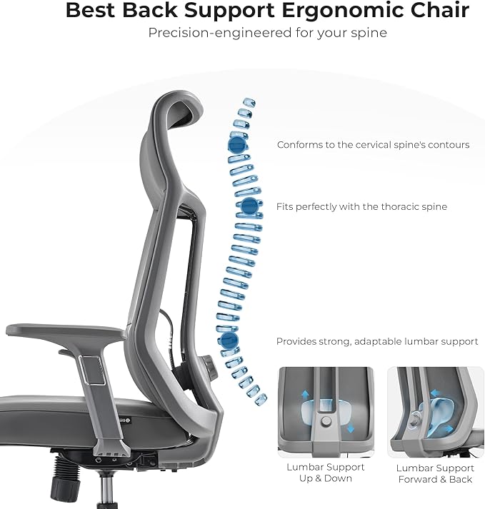 EUREKA ERGONOMIC Valen Leather Desk Chair, High Back Office Chair, Microfiber PU Leather Office Chair with Wheels, Executive Office Chair Comfy for Samll Spaces(Pack of 10, Gray)