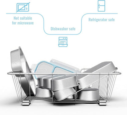 Stainless Steel Snack Containers for Kids Adults, 2 Pack 3 Compartment Metal Snack Containers Box with Lid, Reusable Food Storage Container, Leak Proof, Grab and Go, Blue