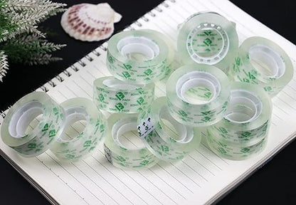 BOMEI PACK 54Rolls Bulk Crystal Clear Transparent Tape Refills, for Tape Dispenser, Home, School and Office, 3/4Inch x 1000 inch