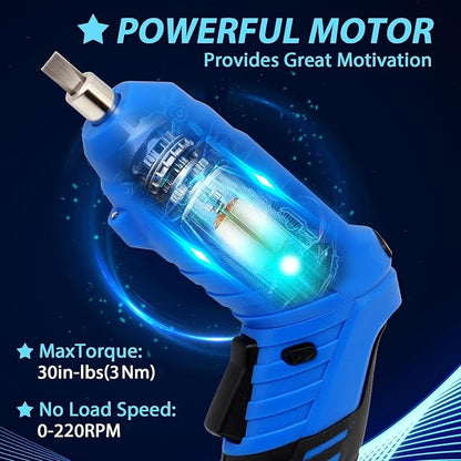 Cordless Electric Screwdriver, 3.6V usb Charging 2-3hours, Small Drills for Moving, Disassembling and Reassembling Cabinets and Beds not Suitable for Construction Sites and Concrete Drilling