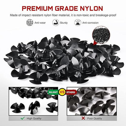 Nilight 50Pcs 8.7mm Hole Hood Insulation Push-Type Retainer Clips Compatible with Chrysler 4878883AA Dodge 1996-2005 Neon 2009-On Jeep Grand Cherokee, 2 Years Warranty
