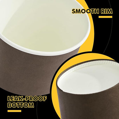 16 oz Disposable Coffee Cups with Lids 100 Pack, Hot Paper Coffee Cups with Lids, To Go Cup with Lid