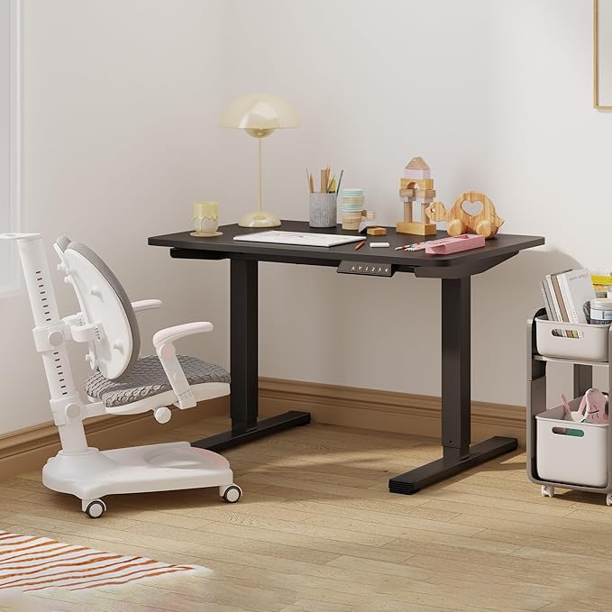 Small Adjustable Stand Up Desk for Children,One-Piece Standing Desk 31.5 x 19.7 Inch, Home Office Desk Computer Workstation, Black
