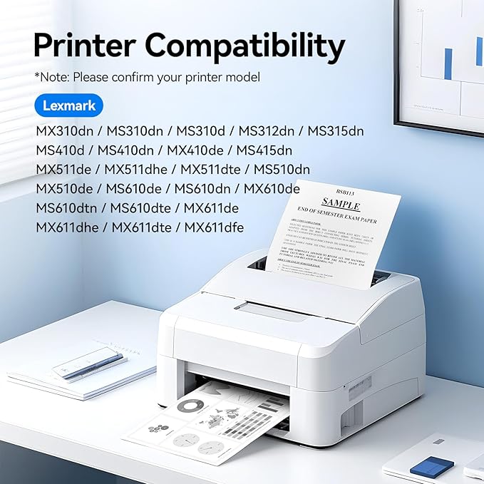 50F0Z00 Drum Unit (Not Toner) High Yield 1-Pack Replacement for Lexmark 50F0Z00 Imaging Unit Compatible for MX310 MS310 MS312 MS315 MS410 MX410 MS415 MX511 MS510 MX510 MS610 MX611 Laser Printer