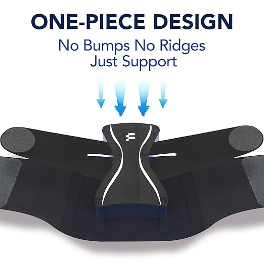 0.5mm Ultra Thin Back Brace for Women Men, Seamless Yoga Fabric for All Day Comfort, Wear under Clothes, Enhanced Lumbar Pad for Lower Back Pain Relief, Sciatica, Posture, Lifting, Black, Size XL