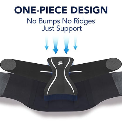 0.5mm Ultra Thin Back Brace for Women Men, Seamless Yoga Fabric for All Day Comfort, Wear under Clothes, Enhanced Lumbar Pad for Lower Back Pain Relief, Sciatica, Posture, Lifting, Black, Size L