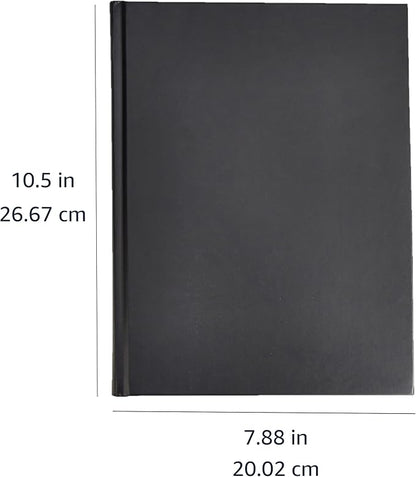 Amazon Basics Professional Journal, 10.5X7.5 inches, Black, 2-Pack